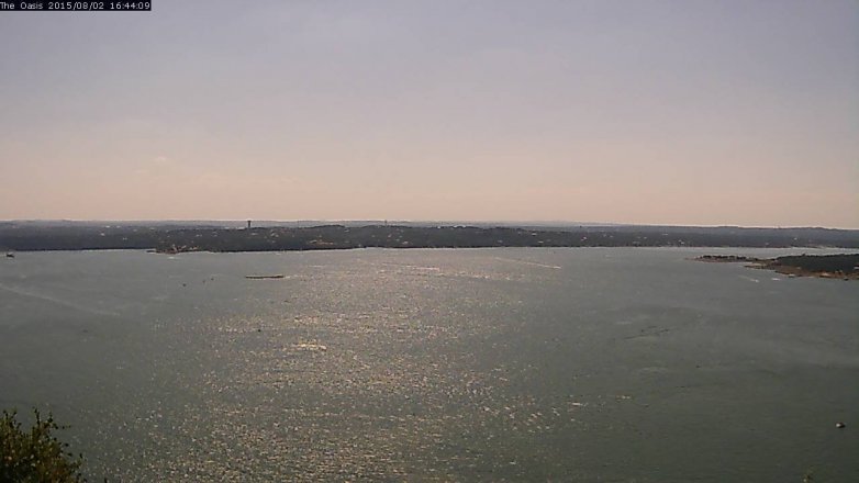 Lake Travis webcam, August 2, 2015 3:50 PM CT