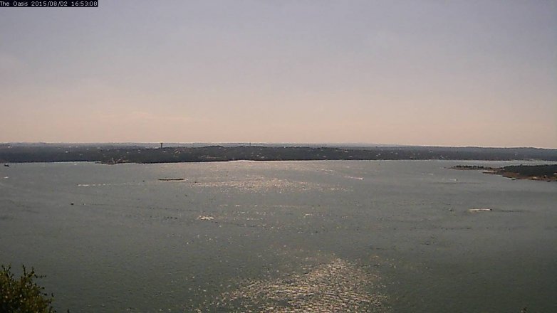 Lake Travis webcam, August 2, 2015 4:00 PM CT