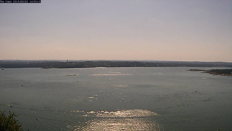 Lake Travis webcam, August 2, 2015 4:05 PM CT
