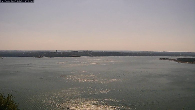 Lake Travis webcam, August 2, 2015 4:10 PM CT