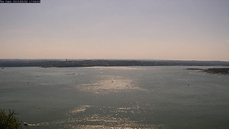 Lake Travis webcam, August 2, 2015 4:15 PM CT