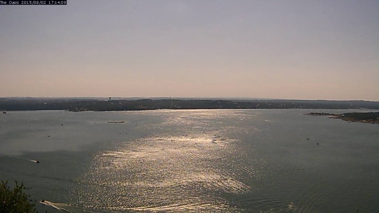Lake Travis webcam, August 2, 2015 4:20 PM CT