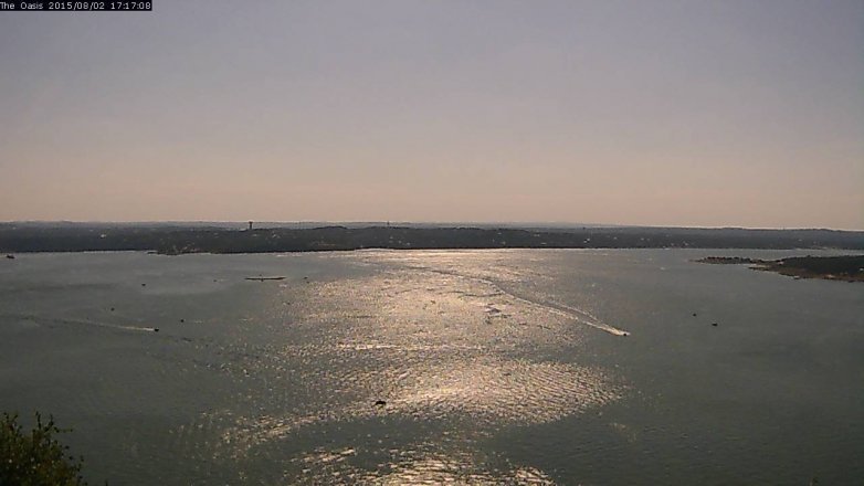 Lake Travis webcam, August 2, 2015 4:25 PM CT