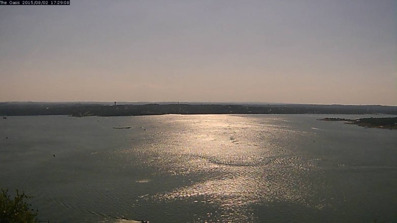 Lake Travis webcam, August 2, 2015 4:35 PM CT