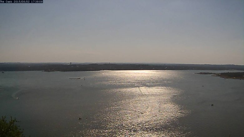 Lake Travis webcam, August 2, 2015 4:45 PM CT