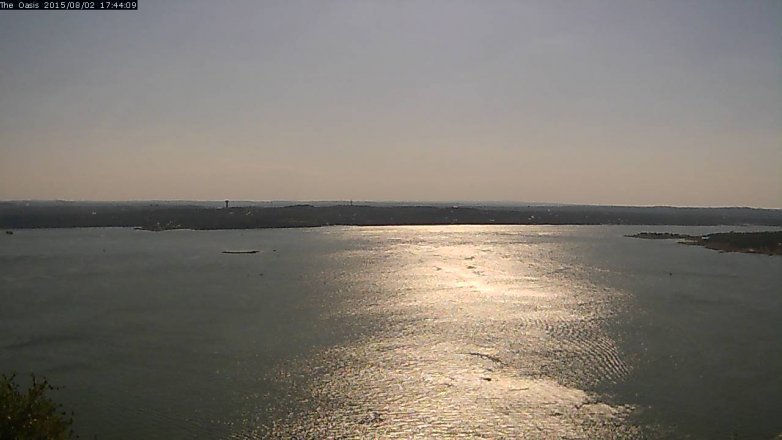 Lake Travis webcam, August 2, 2015 4:50 PM CT