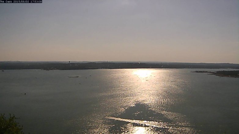 Lake Travis webcam, August 2, 2015 5:00 PM CT