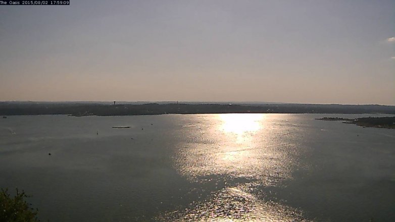 Lake Travis webcam, August 2, 2015 5:05 PM CT