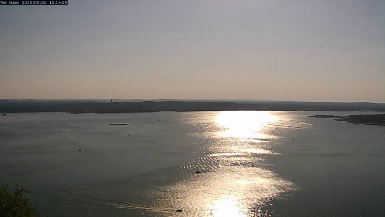 Lake Travis webcam, August 2, 2015 5:20 PM CT