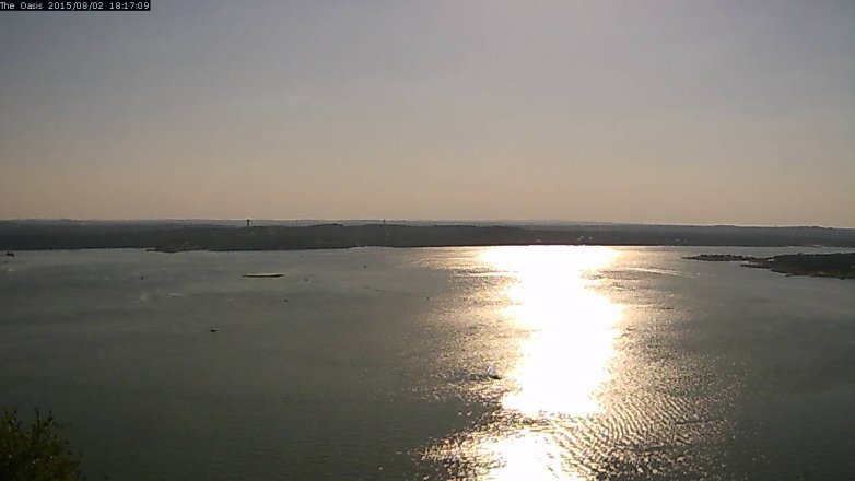 Lake Travis webcam, August 2, 2015 5:25 PM CT
