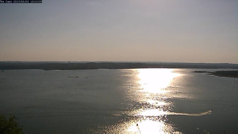 Lake Travis webcam, August 2, 2015 5:30 PM CT