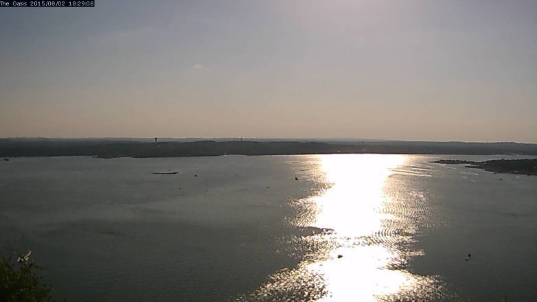 Lake Travis webcam, August 2, 2015 5:35 PM CT