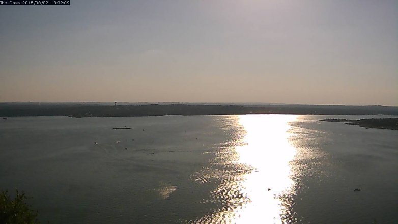 Lake Travis webcam, August 2, 2015 5:40 PM CT