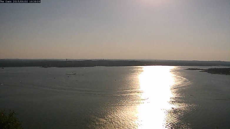 Lake Travis webcam, August 2, 2015 5:45 PM CT