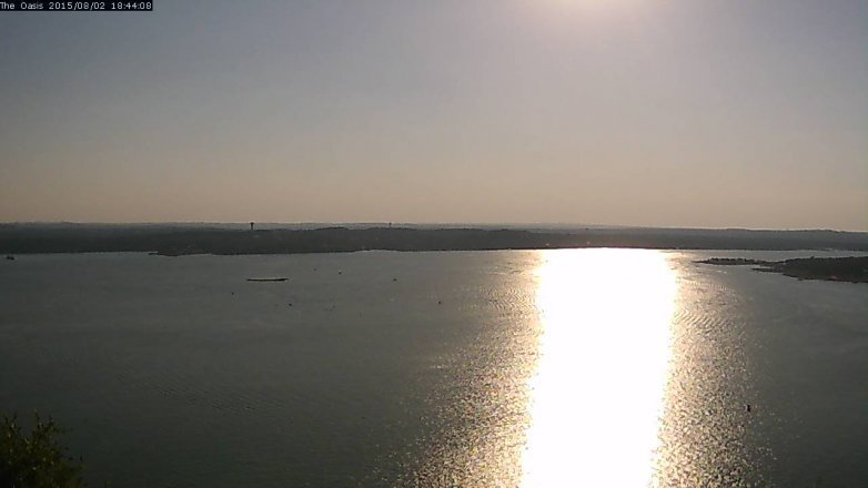 Lake Travis webcam, August 2, 2015 5:50 PM CT