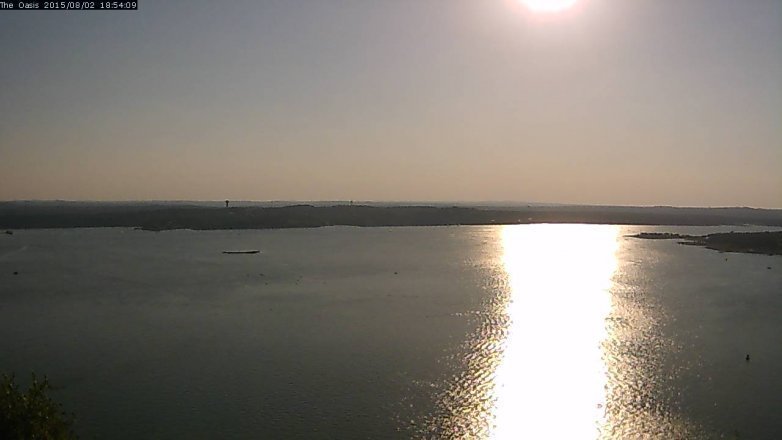 Lake Travis webcam, August 2, 2015 6:00 PM CT
