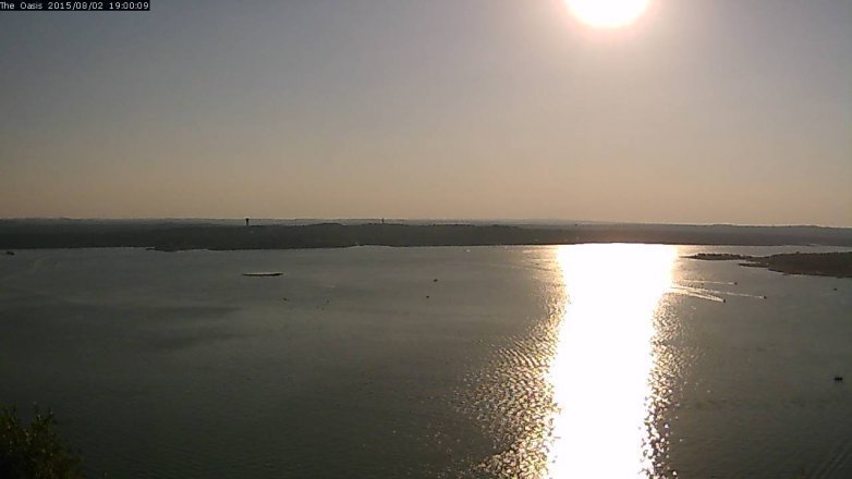 Lake Travis webcam, August 2, 2015 6:05 PM CT