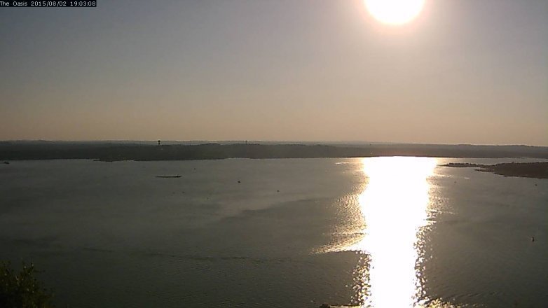 Lake Travis webcam, August 2, 2015 6:10 PM CT