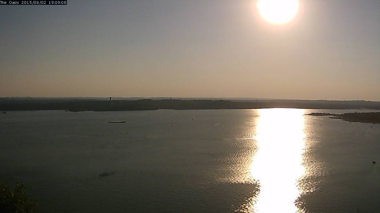 Lake Travis webcam, August 2, 2015 6:15 PM CT