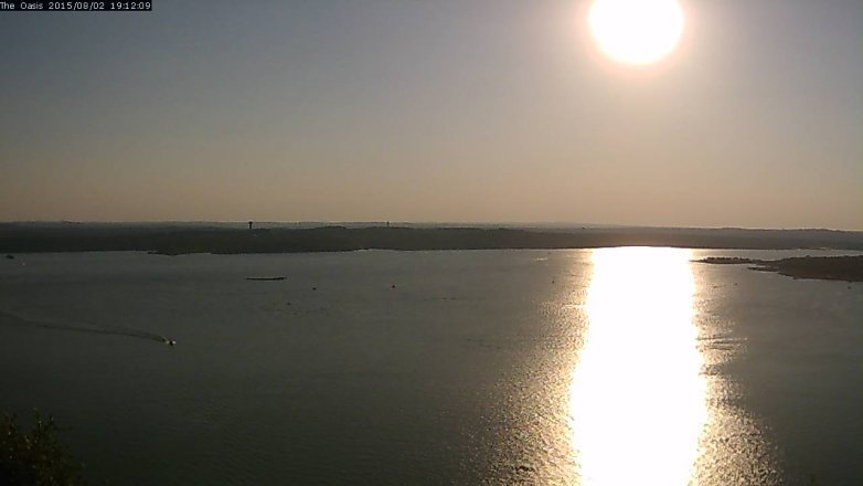 Lake Travis webcam, August 2, 2015 6:20 PM CT