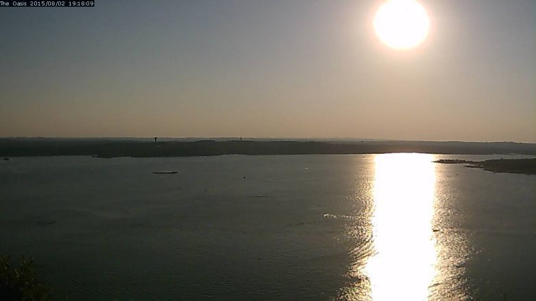 Lake Travis webcam, August 2, 2015 6:25 PM CT