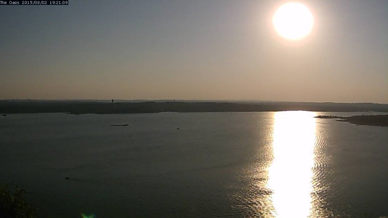 Lake Travis webcam, August 2, 2015 6:30 PM CT