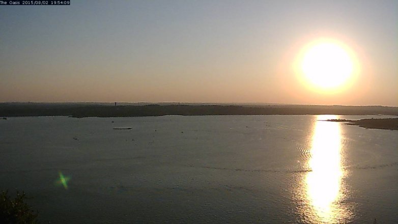 Lake Travis webcam, August 2, 2015 7:00 PM CT