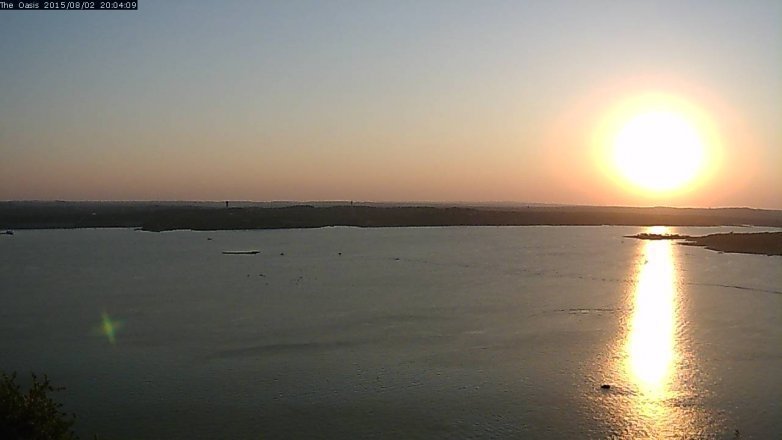 Lake Travis webcam, August 2, 2015 7:10 PM CT