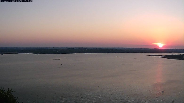 Lake Travis webcam, August 2, 2015 7:25 PM CT