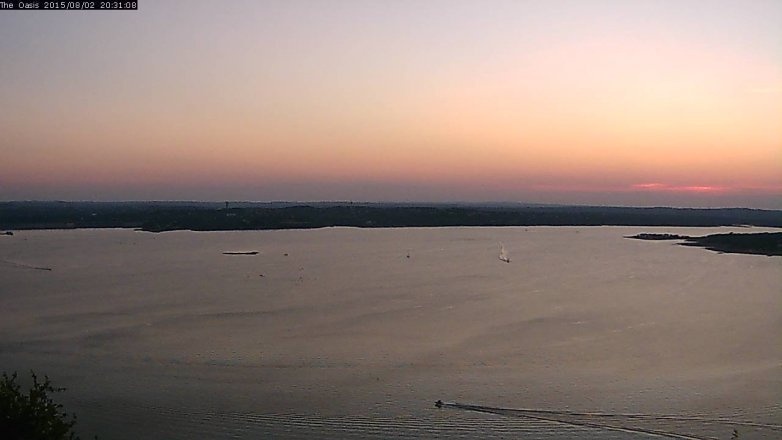 Lake Travis webcam, August 2, 2015 7:35 PM CT