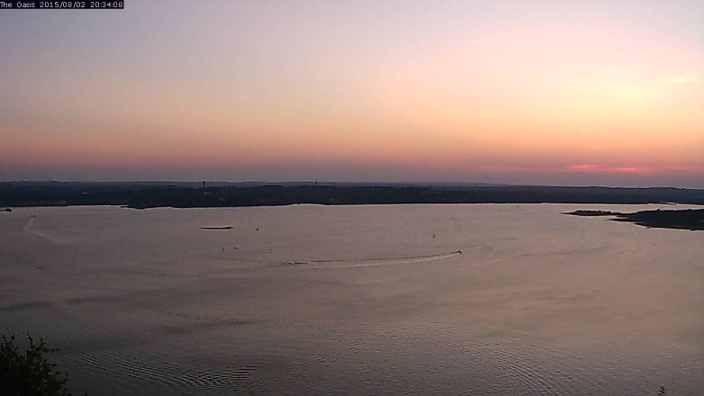 Lake Travis webcam, August 2, 2015 7:40 PM CT