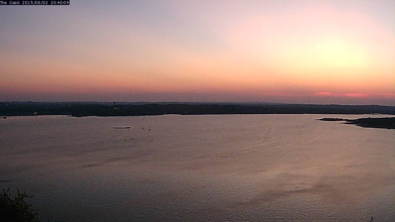 Lake Travis webcam, August 2, 2015 7:45 PM CT