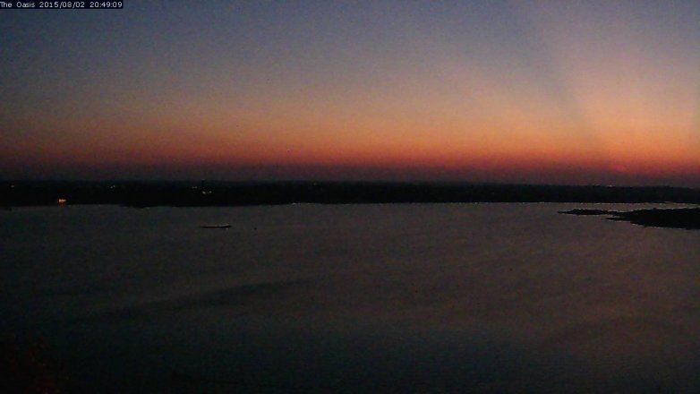 Lake Travis webcam, August 2, 2015 7:55 PM CT