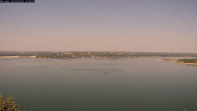 Lake Travis webcam, August 3, 2015 9:45 AM CT