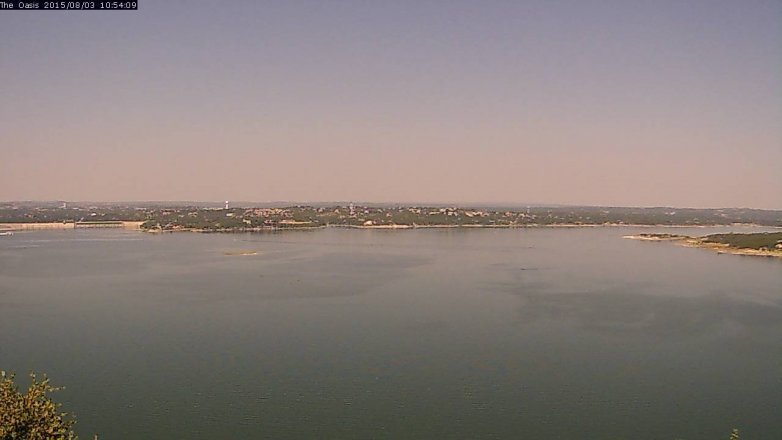 Lake Travis webcam, August 3, 2015 10:00 AM CT