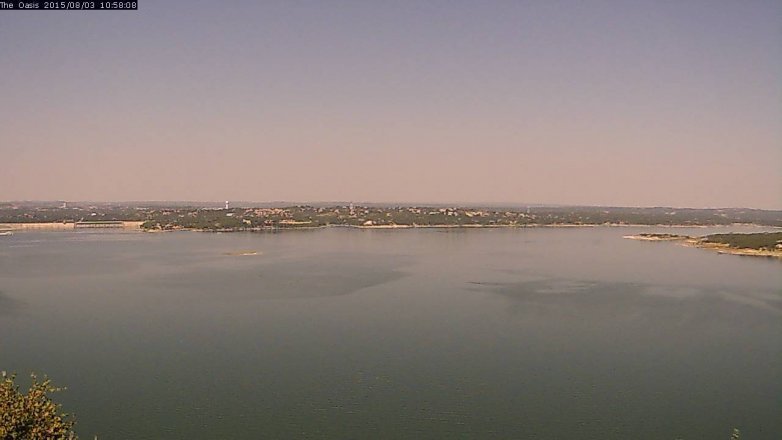 Lake Travis webcam, August 3, 2015 10:05 AM CT