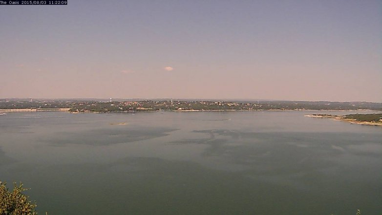 Lake Travis webcam, August 3, 2015 10:30 AM CT