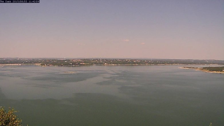 Lake Travis webcam, August 3, 2015 10:50 AM CT