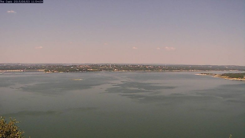 Lake Travis webcam, August 3, 2015 11:00 AM CT