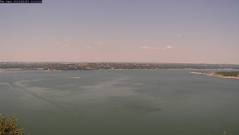 Lake Travis webcam, August 3, 2015 11:25 AM CT