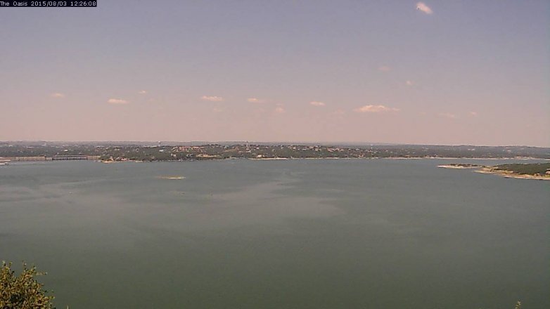 Lake Travis webcam, August 3, 2015 11:35 AM CT
