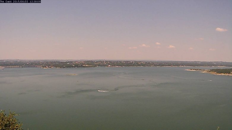 Lake Travis webcam, August 3, 2015 11:45 AM CT