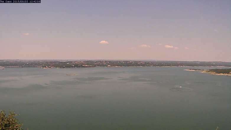 Lake Travis webcam, August 3, 2015 11:50 AM CT