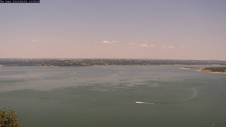 Lake Travis webcam, August 3, 2015 11:55 AM CT