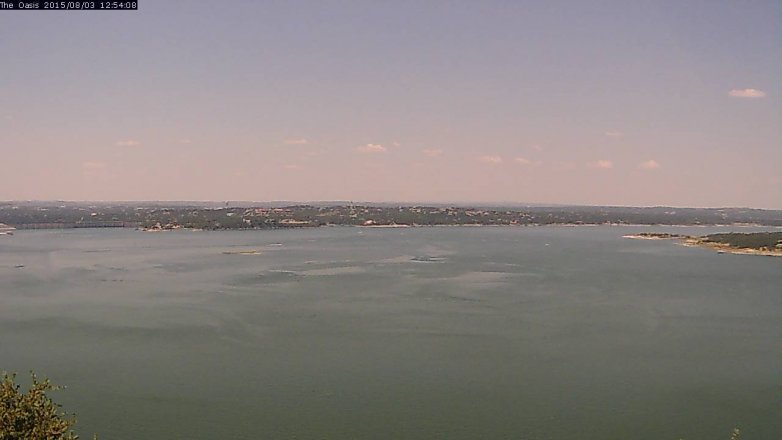 Lake Travis webcam, August 3, 2015 12:00 PM CT