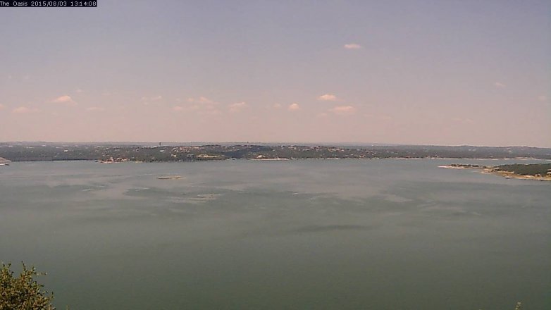 Lake Travis webcam, August 3, 2015 12:20 PM CT