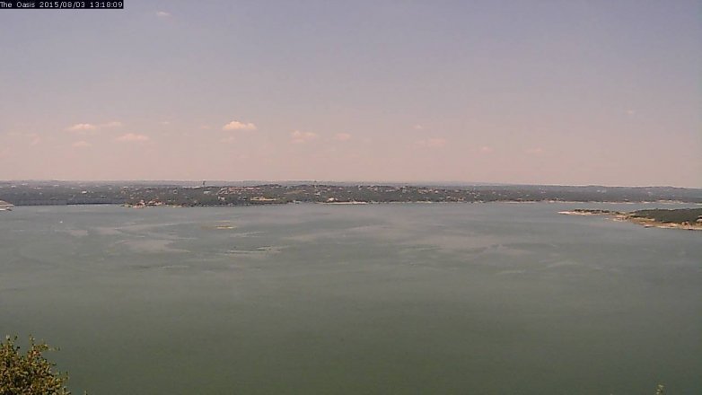 Lake Travis webcam, August 3, 2015 12:25 PM CT