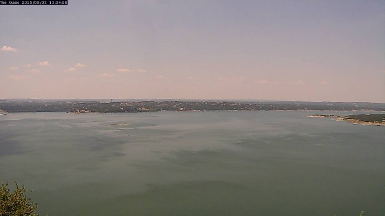 Lake Travis webcam, August 3, 2015 12:40 PM CT