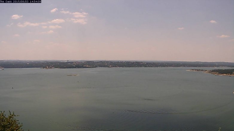 Lake Travis webcam, August 3, 2015 2:00 PM CT
