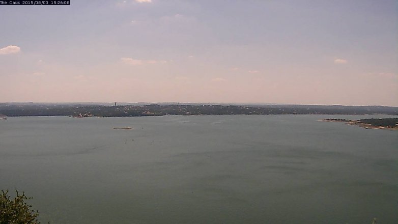 Lake Travis webcam, August 3, 2015 2:30 PM CT